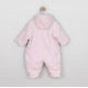 Emile et Rose AW26 Fleece Pramsuit 3D bunny Pale Pink - 1956PP
