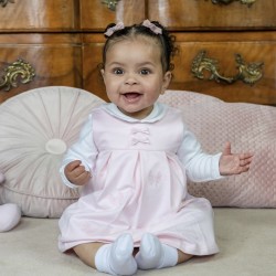 Emile et Rose AW26 Pinafore Dress Pale Pink - 8487PP