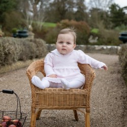 Emile et Rose AW26 Jersey Dress Pale Pink with large collar 8483PP Emile et Rose AW26 Jersey Dress Pale Pink with large collar 8483PP