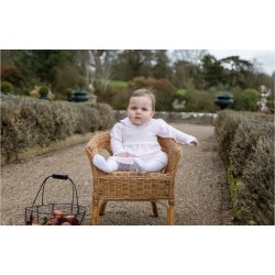 Emile et Rose AW26 Jersey Dress Pale Pink  with large collar 8483PP