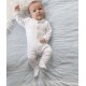 AW26 Emile et Rose White Babygrow teddy panel and hat 2607WH AW26 Emile et Rose White Babygrow teddy panel and hat 2607WH