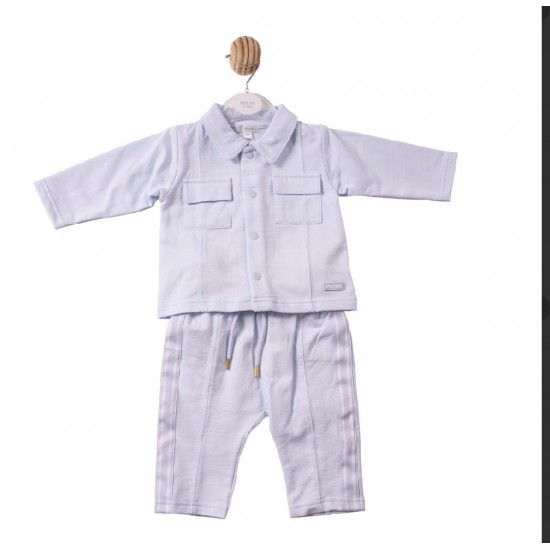 Mintini AW26 Blue Shirt and Trouser Set MB7406 Mintini AW26 Blue Shirt and Trouser Set MB7406