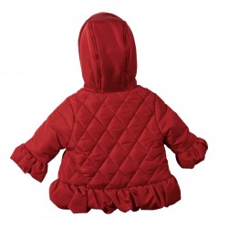 Mintini girls red coat with fur hood MB7283