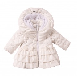 Mintini girls cream quilted jacket MB7286