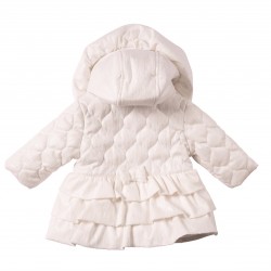 Mintini girls cream quilted jacket MB7286