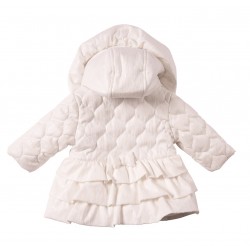 Mintini girls cream quilted jacket MB7286