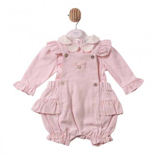 Mintini AW26 Pink Bloomer Dungaree MB7447 Mintini AW26 Pink Bloomer Dungaree MB7447