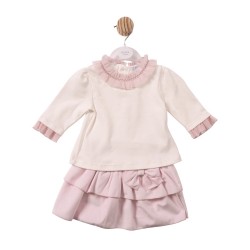 Mintini AW26 Top and Skirt Ivory/pink MB7484 Mintini AW26 Top and Skirt Ivory/pink MB7484