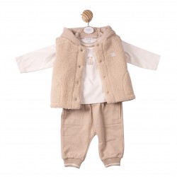 Mintini AW26 Beige/Ivory Top Pant and Gilet MB7310 Mintini AW26 Beige/Ivory Top Pant and Gilet MB7310