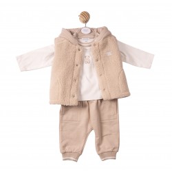 Mintini  AW26 Beige/Ivory Top Pant and Gilet MB7310