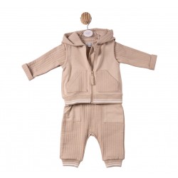 Mintini  AW26 Beige Top Pant and Gilet MB7339