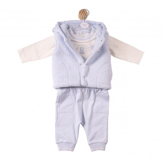 Mintini AW26 Blue/Ivory Top Pant and Gilet MB7305 Mintini AW26 Blue/Ivory Top Pant and Gilet MB7305
