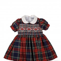Naxos girls red checked smocked dress 7831 Naxos girls red checked smocked dress 7831