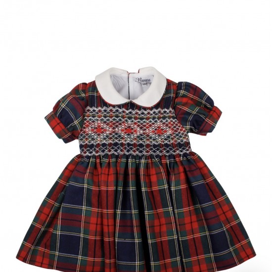 Naxos girls red checked smocked dress 7831 Naxos girls red checked smocked dress 7831