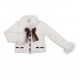 Naxos girls white blazer with beige bow 7883 Naxos girls white blazer with beige bow 7883