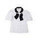 Naxos girls white shirt with black bow 7876 Naxos girls white shirt with black bow 7876
