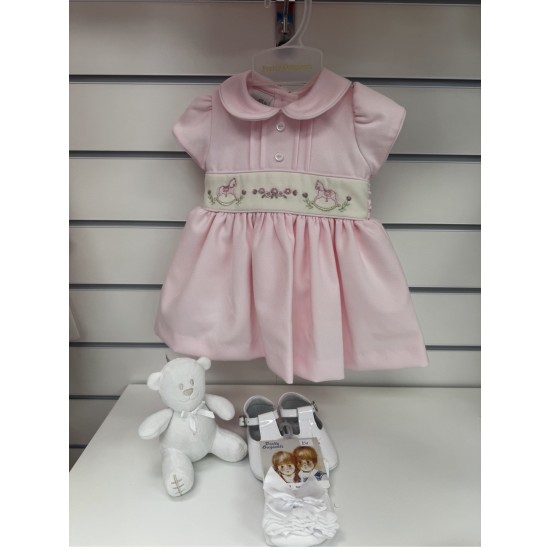Pretty Originals AW26 Girls Pink Dress with short sleeves - BD2425E Pretty Originals AW26 Girls Pink Dress with short sleeves - BD2425E