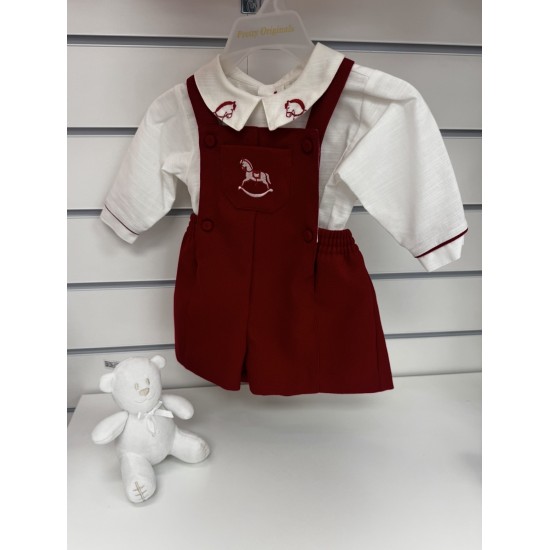 Pretty Originals AW26 Boys red rocking horse short set 8185 Pretty Originals AW26 Boys red rocking horse short set 8185