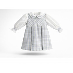 Pretty Originals blue/green checked pinafore dress BD02408