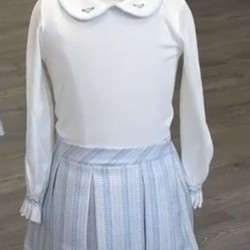 Pretty orignials blue/white long sleeved romper with matching skirt BD02414 Pretty orignials blue/white long sleeved romper with matching skirt BD02414