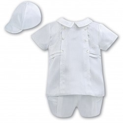AW26 Sarah Louise boys white shorts set 002225