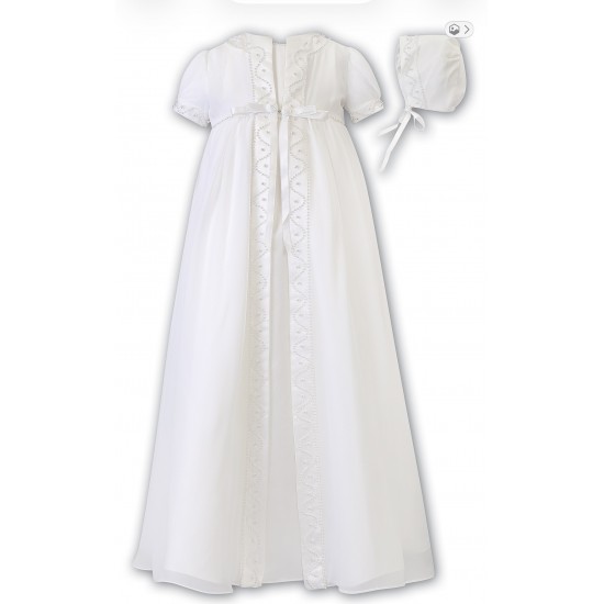 Sarah Louise white christening gown with daisy details 001055 Sarah Louise white christening gown with daisy details 001055