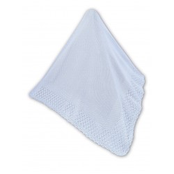 AW26 Sarah Louise knitted blue shawl 000008