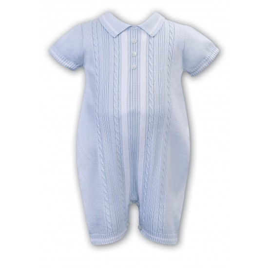 Sarah Louise boys pale blue/white knitted all in one 008116 Sarah Louise boys pale blue/white knitted all in one 008116