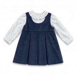 AW26 Sarah Louise Navy Pinafore 014983