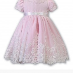 Sarah Louise AW26 070144BB-2 Girls Pink and Ivory Ballerina Dress Sarah Louise AW26 070144BB-2 Girls Pink and Ivory Ballerina Dress
