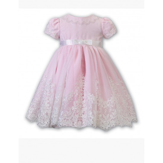 Sarah Louise AW26 070144BB-2 Girls Pink and Ivory Ballerina Dress Sarah Louise AW26 070144BB-2 Girls Pink and Ivory Ballerina Dress