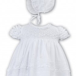 AW26 Sarah Louise white smock dress and bonnet AW26 Sarah Louise white smock dress and bonnet