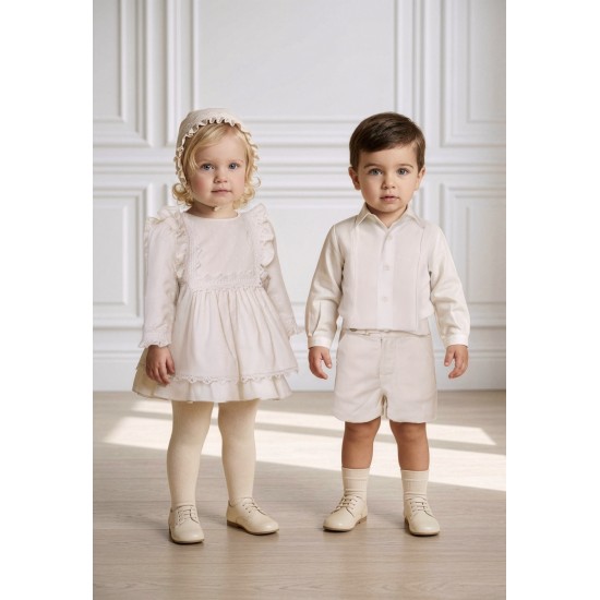 Miranda AW26 - Beige short and shirt set - 0120-23