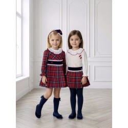 Miranda AW26 -Red Checked Girls Dress - 0230V