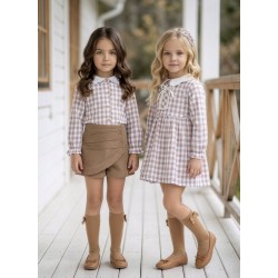 Miranda AW26 -Camel Girls Skort and Top - 02609-2-3
