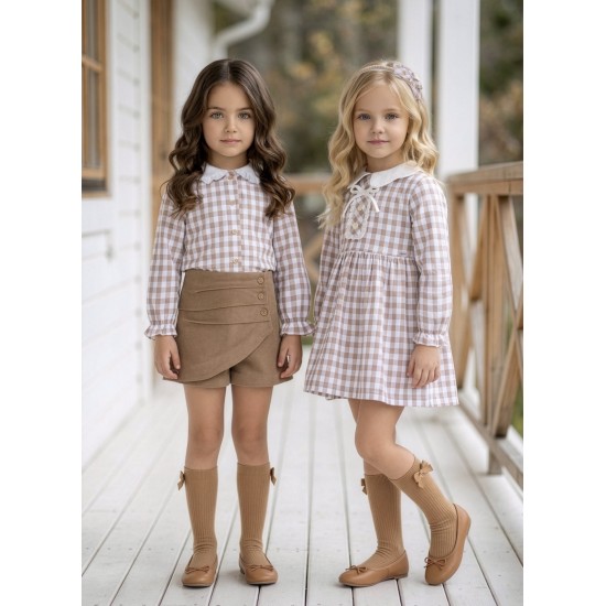 Miranda AW26 -Woven Girls Shirt and Short Set - 0609-2-3
