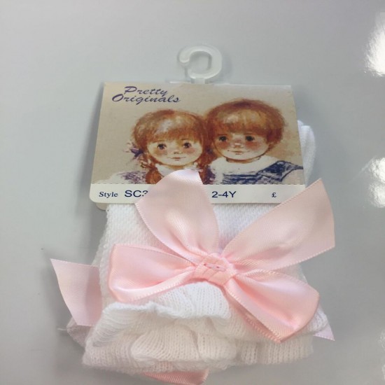 Pretty Originals Girls Pink Ankle Sock SC30874