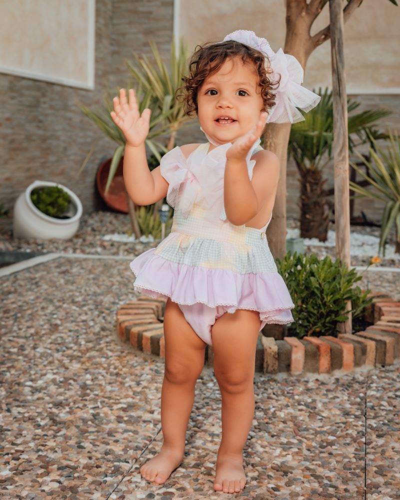 Apolina romper＆bonnet セット 6-12m Apolina Baby Barbara Romper