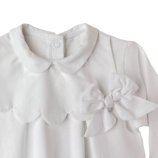 Baby Gi White Babygrow with Bow 