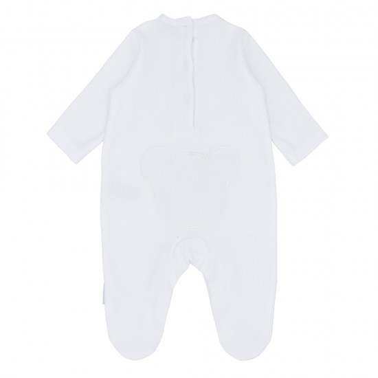 Blues Baby White Velour Teddy Bear Sleeper BB1109W