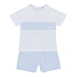 Blues Baby SS24 Blue and White Short Set BB1204