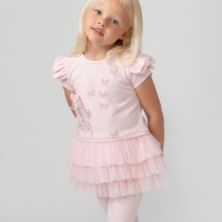 Caramelo Kids SS24 Girls Pink Pearl Vanity Legging Set 0114127