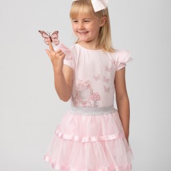 Caramelo Kids SS24 Girls Pink Pearl Vanity Skirt Set 0122128