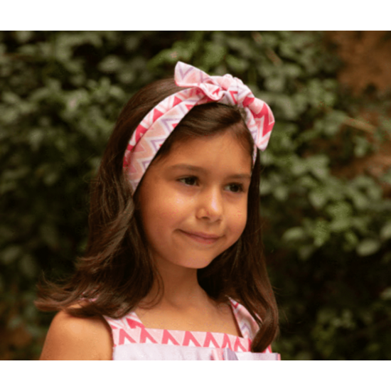 Rochy SS24 Pink & Lilac Zig Zag Older Girls Headband 24687