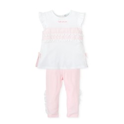 Tutto Piccolo SS24 Pink and White Two Piece 7110