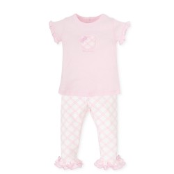 Tutto Piccolo SS24 Pink Teddy Detail Two Piece 7685