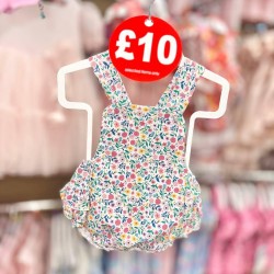 Baby Girl Floral Romper with ruffles 5423