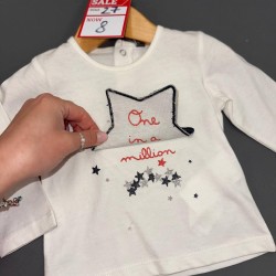 Baby Girl White One in a million long sleeved top 028-1014