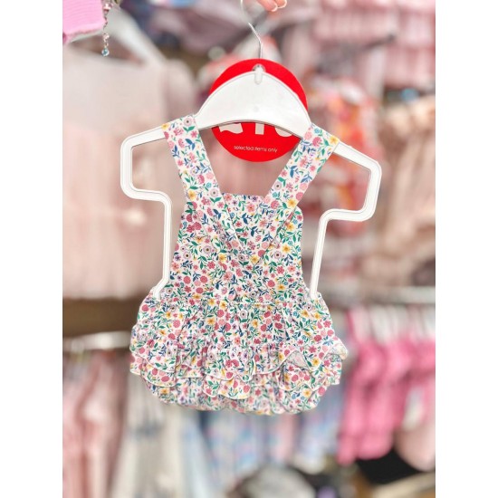 Baby Girl Floral Romper with ruffles 5423
