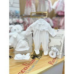 Baby Gi White Babygrow with Bow Baby Gi White Babygrow with Bow